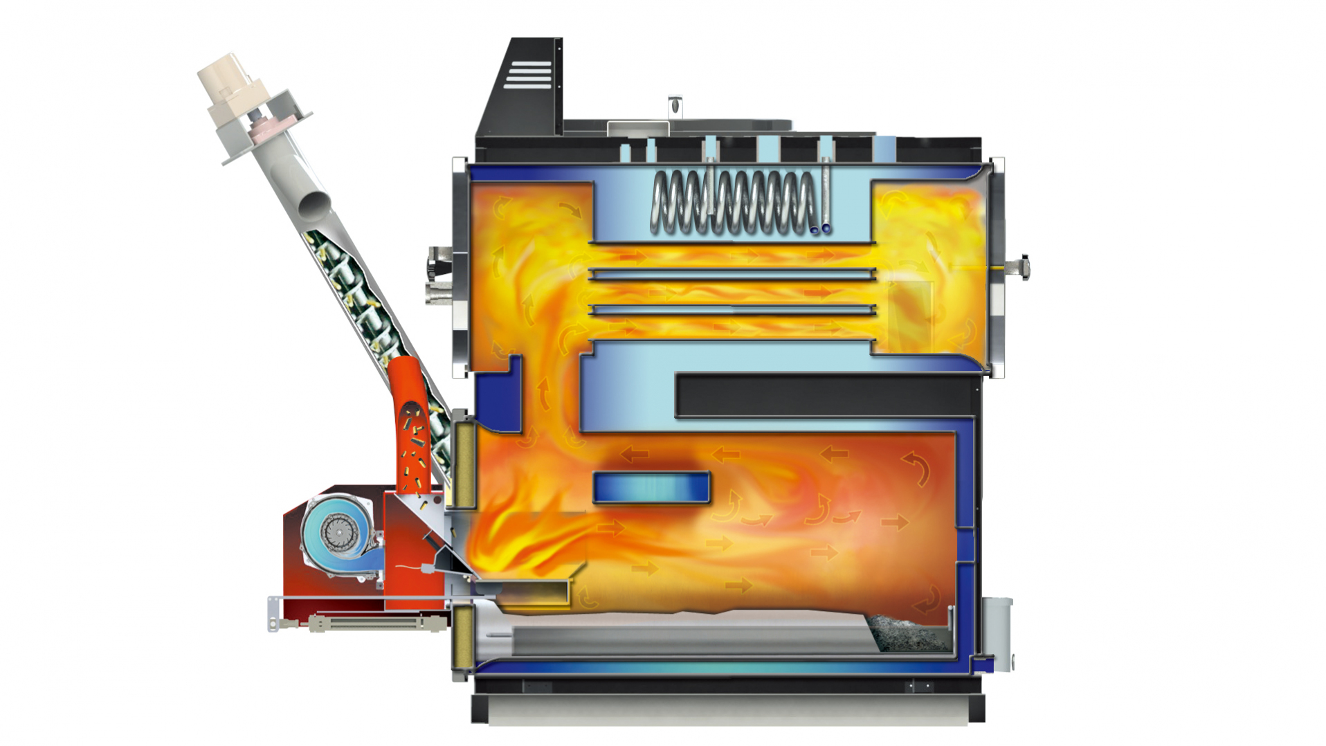 пеллетный котел схема